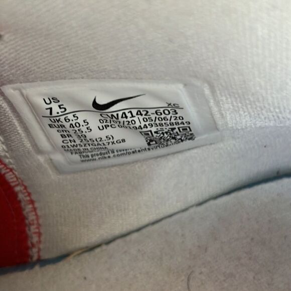 NIKE Kyrie 6 7.5 TB University Red/White Zoom Unisex Shoe - Picture 3 of 14